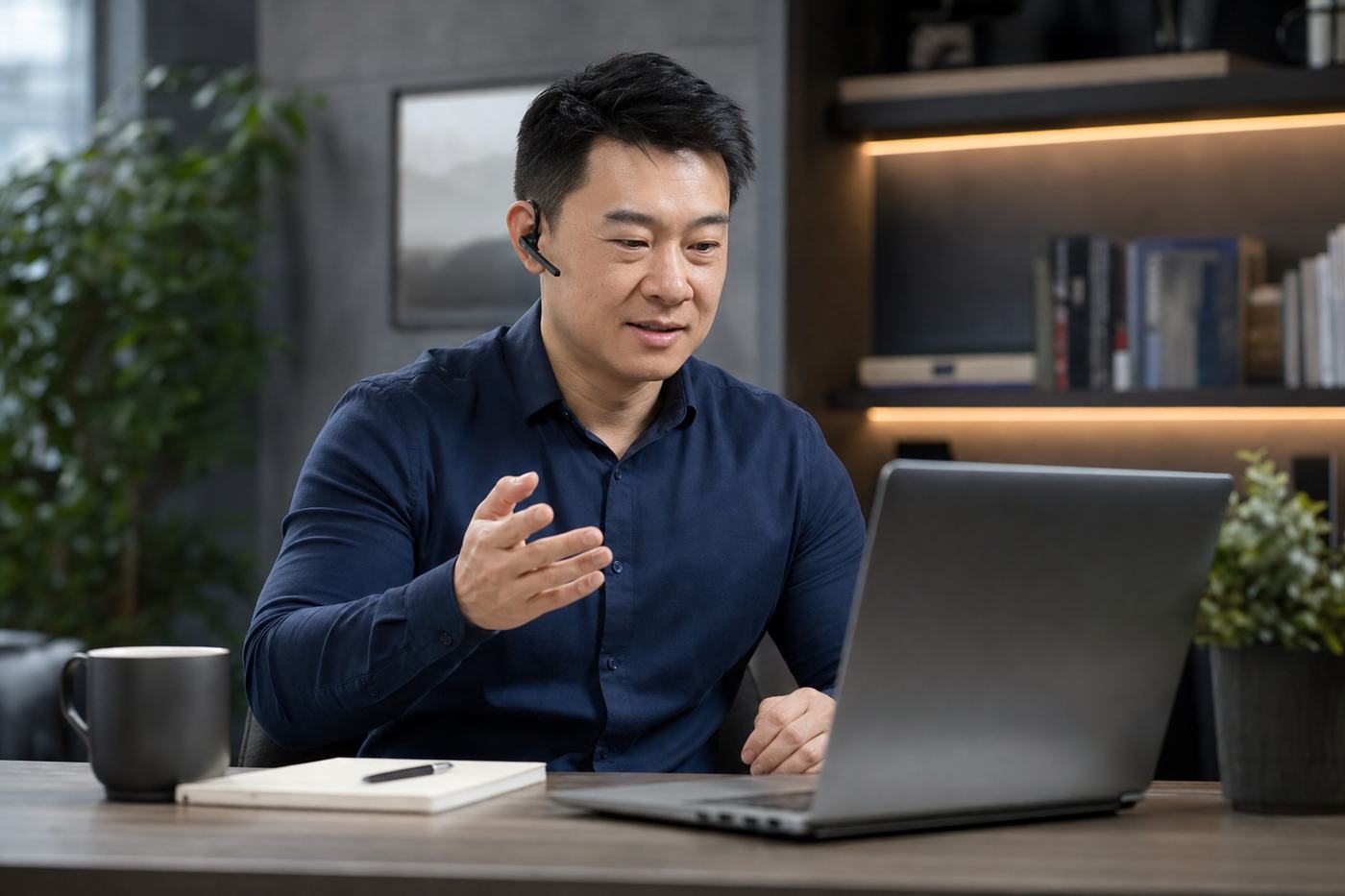 成人版 AI 英语场景示意图